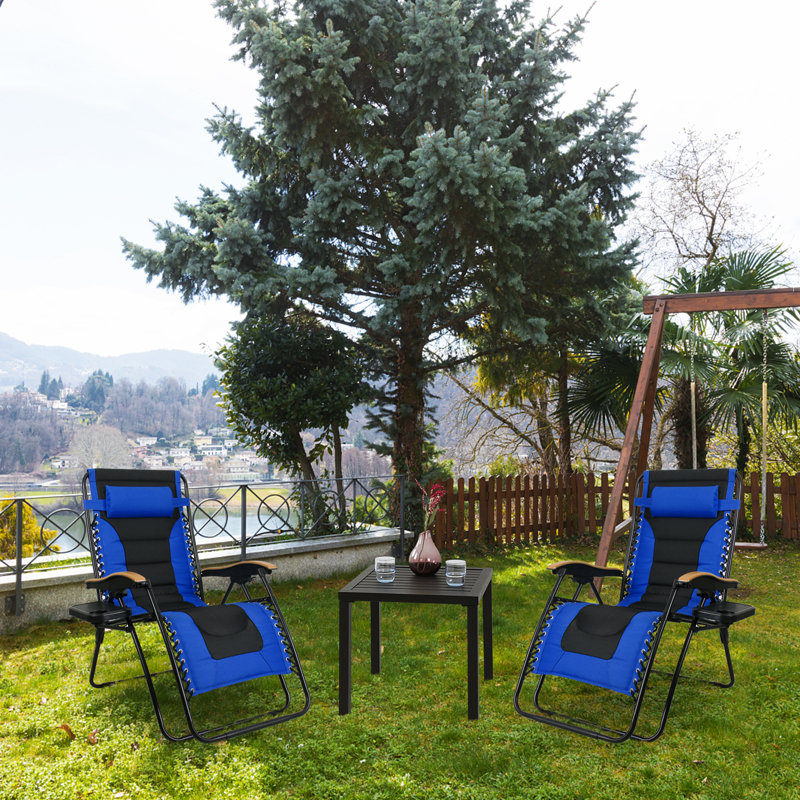 Syril Folding Zero Gravity Chair, Blue