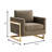 Lincoln Modern Velvet Accent Armchair – Upholstered Lounge Chair with Gold Metal Frame, Mid Century Style for Living Room or Bedroom-1972252107