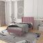 Base de lit tapissier avec tête de lit à oreilles Deeb-609195235-609195246