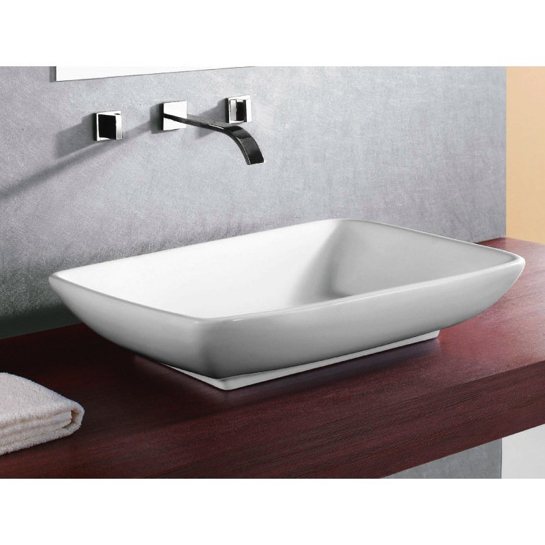 Caracalla Ceramica 18.11'' Glossy White Ceramic Rectangular Bathroom Sink