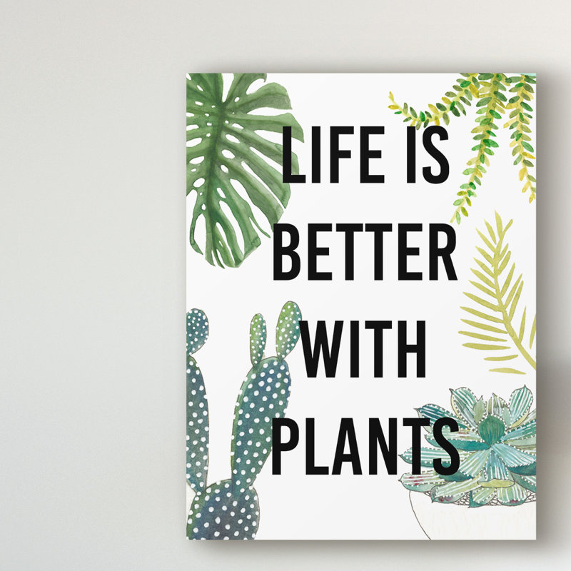 « plante love iii », reproduction d’impression sur toile tendue, H 47 po x l 35 po x P 2 po