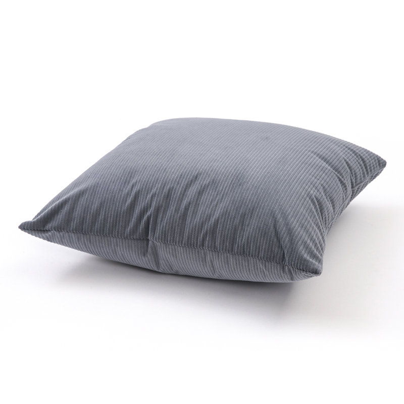 Cords Ribbed Reversible Throw Pillow, Dusty Blue
