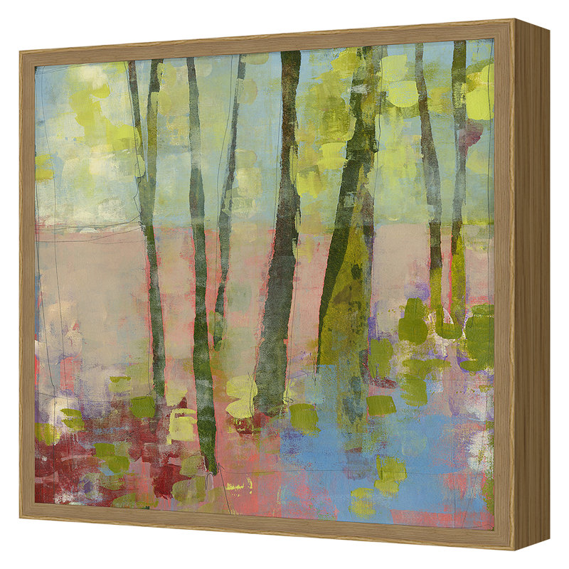 Forest Meadow 1 Print by Maeve Harris, 36" H x 36" W x 2.38" D, Oak Framed