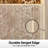 Almore Pyla Ivory Custom Size Hallway Stair Runner - Transitional Trellis Carpet-110418323