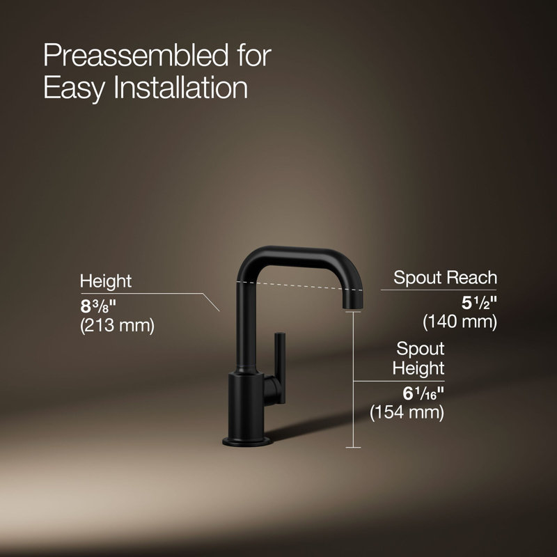 Purist Beverage Faucet, Matte Black
