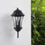 1-Pack 26.7" Large Outdoor Wall Light Die-Cast Aluminum In Black Finish Clear Glass（Bulb Not Include）