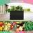 Large Rectangular Planter - Metal Rectangular Planter Box with Drainage Holes for Indoor and Outdoor Use-743315943-743315929