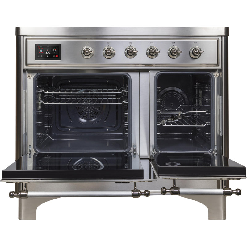 Majestic II 40" Freestanding Induction Range, Stainless Steel/Chrome