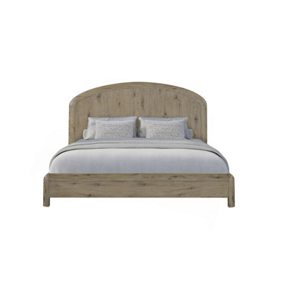 English Knotty Oak Queen Panel Bed