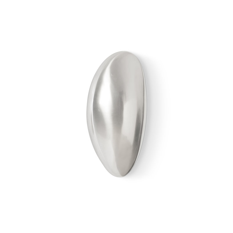 River Stone Wall Décor, Silver, 9" H x 12" W x 1" D