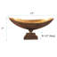 Bol décoratif contemporain ovale en aluminium en bronze / lustre doré