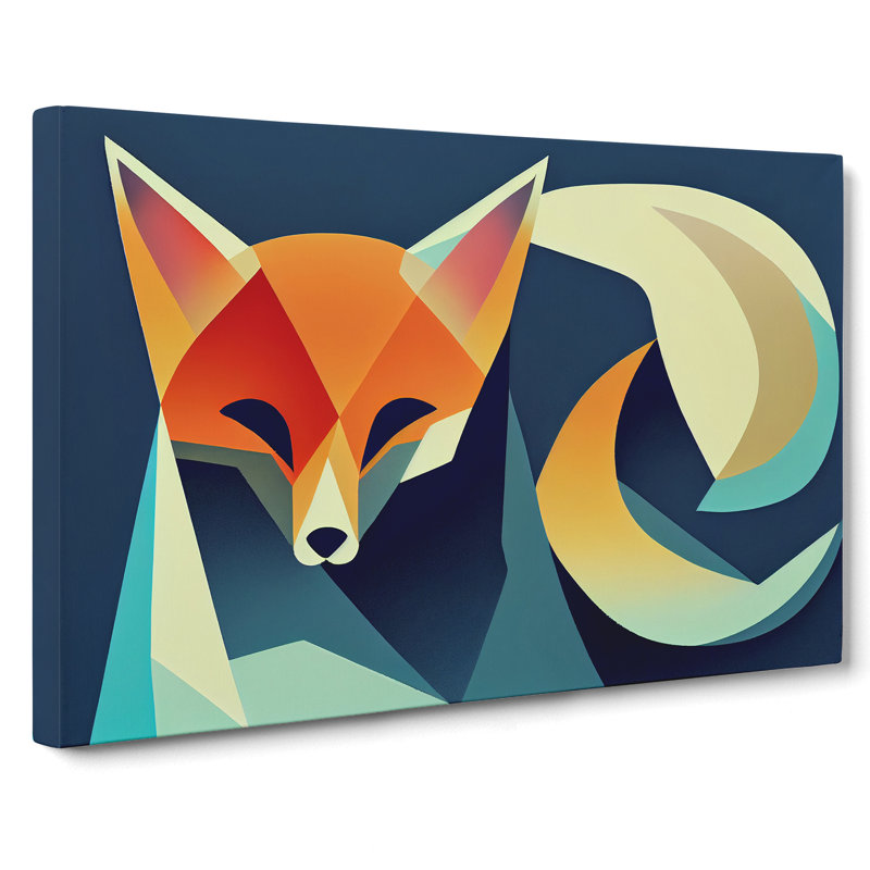 Unimaginable Abstract Fox - Wrapped Canvas, 50cm H x 76cm W x 3cm D