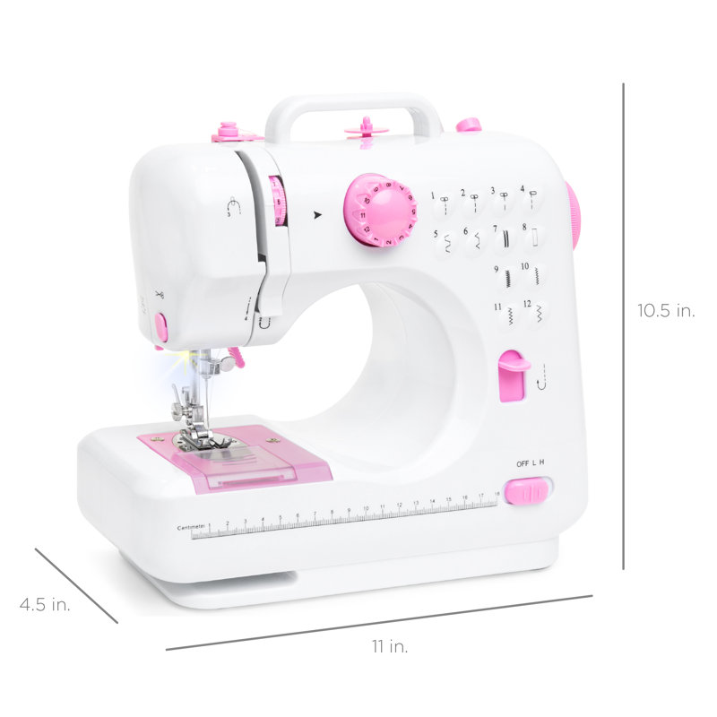 Best Choice Products Electronic Sewing Machine, Pink/White