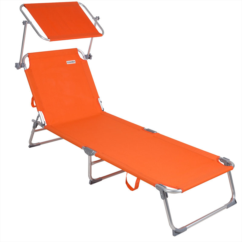Bushgrove 190cm Long Reclining Single Chaise, Orange