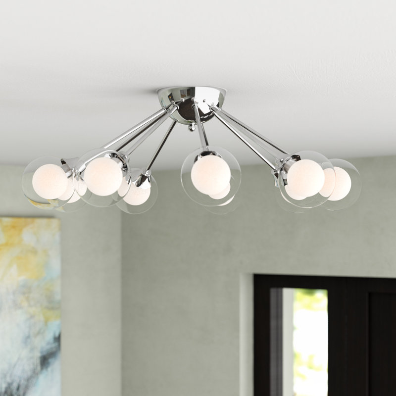 Plafonnier semi-encastré 9 lumières 21,75 po Optimist