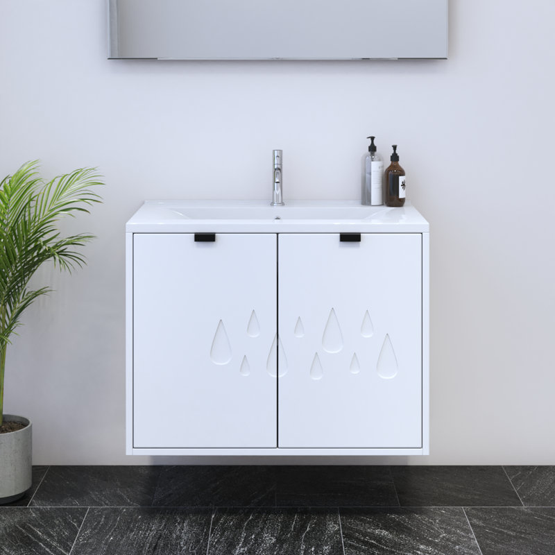Meuble-lavabo simple 31,5 po avec plateau Taren
