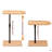 Tray Table Bamboo Height Adjustable Side Table For Sofa C-Shaped Oval End Tables With Slots