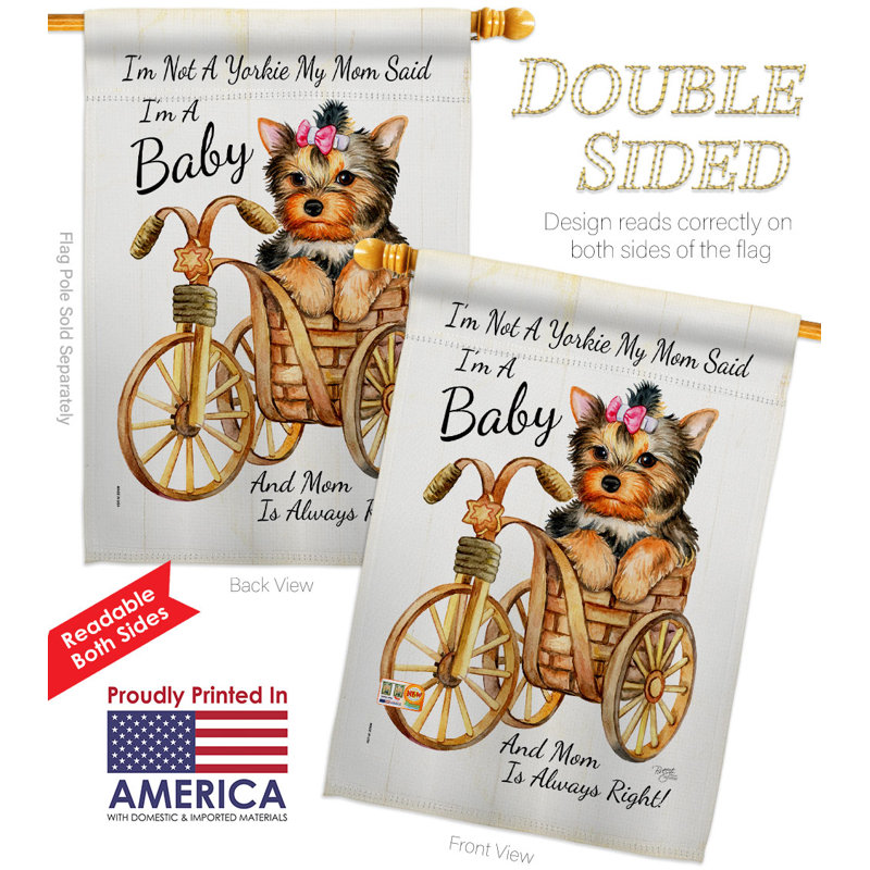 Double Sided 40'' H x 28'' W Polyester Animal House Flag
