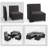 6-Piece All-Weather HDPE Rattan Outdoor Conversation Furniture Set with Cushions, Extra-Wide Armrests & Glass-Top Coffee Table-308439725