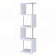 White and Chrome 4-tier Bookcase-1507397047