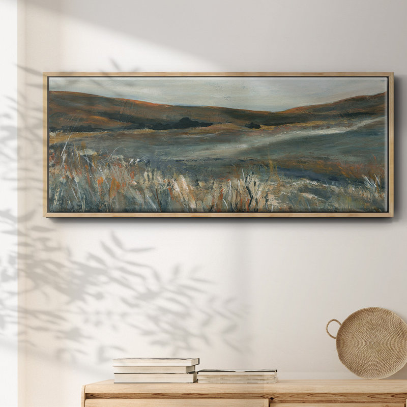Coucher de soleil cuivre - toile encadrée