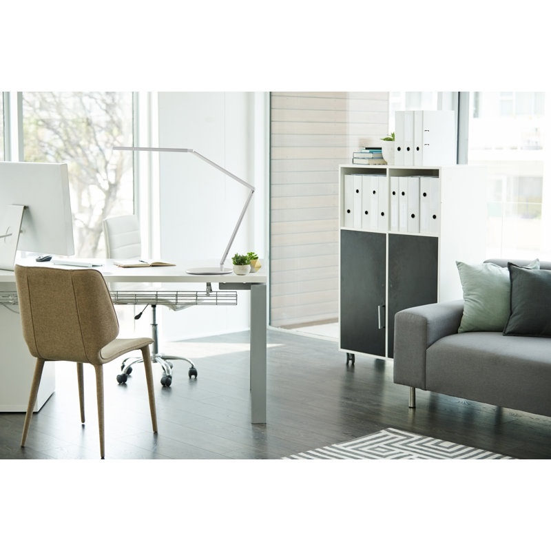 Z-Bar PRO LED Desk Lamp Gen 4 with Desk Base, 15.8" H x 32" W x 8.8" D, Brushed Aluminum
