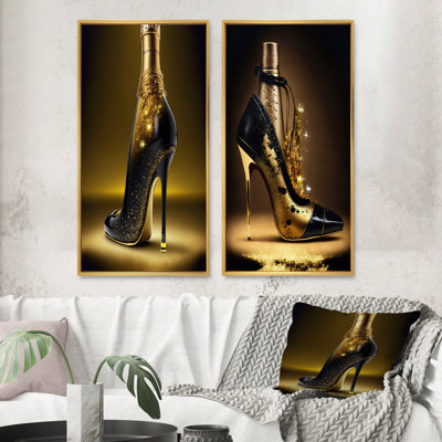 " Golden Champagne High Heel II " 2 - Pieces