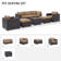 Arbedella 7 Piece Rattan Sectional Seating Group with Cushions