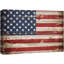 Panneau de bois, drapeau des États-Unis sur toile-94537094