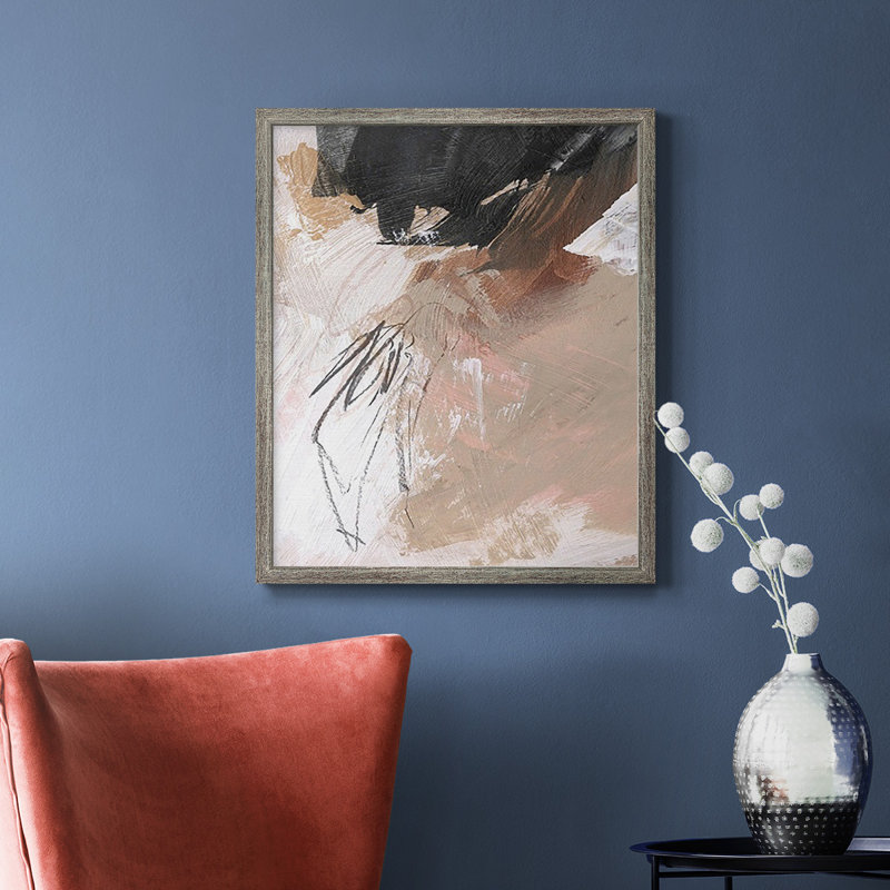 Toile encadrée de qualité supérieure «Unbleached Neutrals VI» - prête à être accrochée, H 24 po x l 20 po, Argent patiné