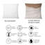 Carré, terre cuite et formes ivoire avec effet usé - Coussin décoratif imprimé moderne-60159060