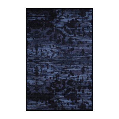 Machine Washable Abstract Gray Area Rug