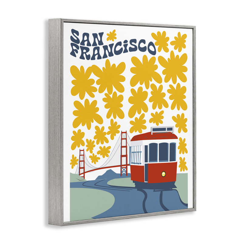 San Francisco, dessiné par Omar Escalante, H 14 po x l 11 po, Estampe numérique Farmhouse