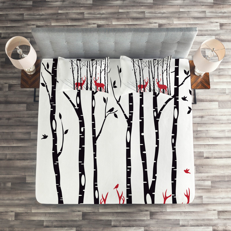 Rustic Polyester Coverlet, King Bedspread + 2 Shams