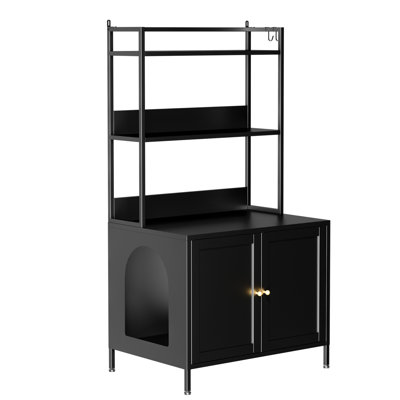 Spacious Cat Litter Boxes & Litter Box Enclosures, Metal Modern Home