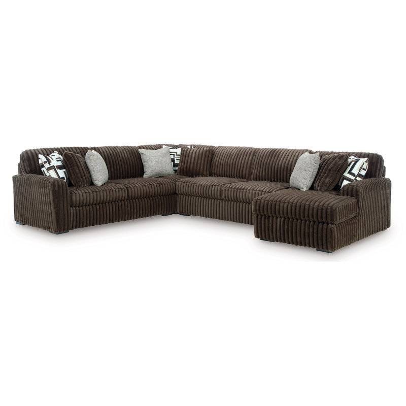 Canapé modulaire 4 pièces avec méridienne Midnight-Madness, Orienté à droite