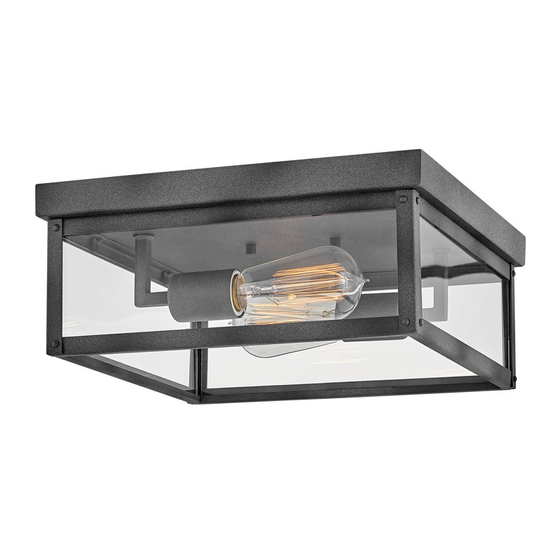 Beckham 2 - Bulb Outdoor Flush Mount, Black