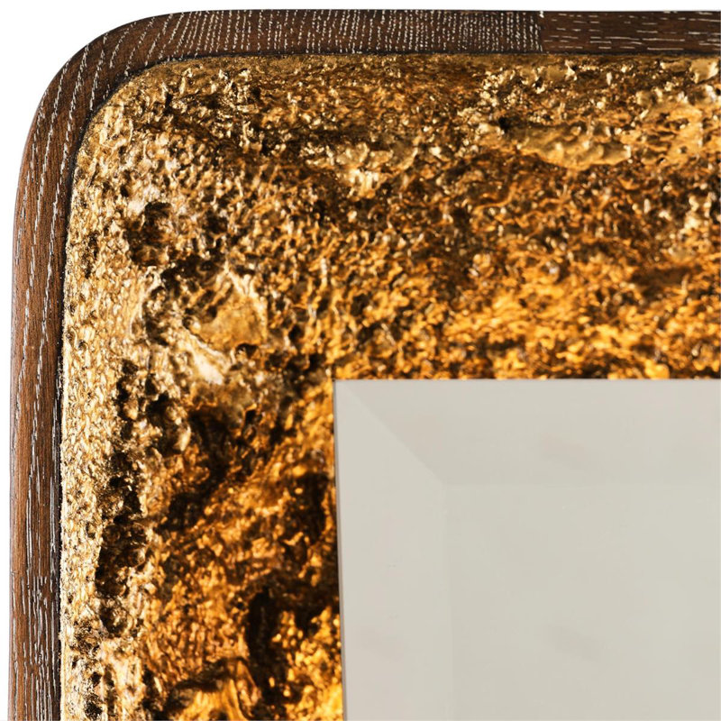 Miroir en chêne doré, rectangulaire