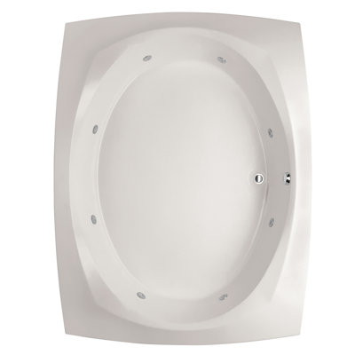 Largo 82'' x 64'' Whirlpool Acrylic Bathtub