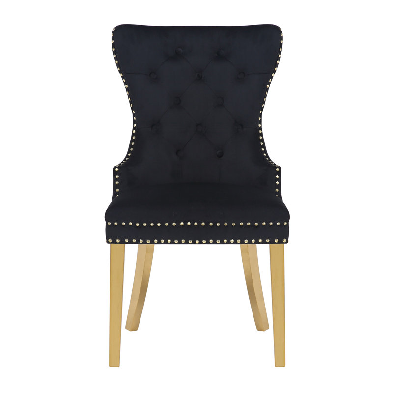 Chaise d'appoint touffetée de 20,9 po Jeneen, Noir