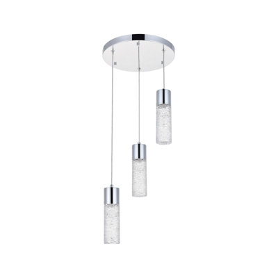Luminaire suspendu cylindrique à DEL 3 lumières Granado