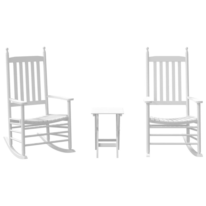 Allensby Solid Wood Rocking Chair, white