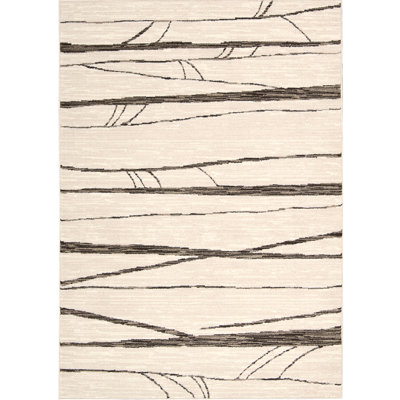 Tapis brun foncé/ivoire Cherelle