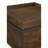 Dark Brown Square Accent Side Table Removable Tray