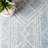 Rosalind Geometric Handmade Tufted Wool and Cotton Light Blue/Ivory Area Rug-827277407