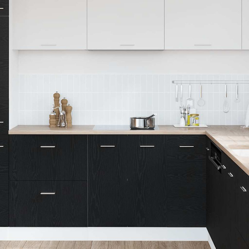 Vidaxl Bottom Cabinet Black Oak 60X46x81.5 Cm Engineered Wood, 81.5cm H x 60cm W x 46cm D