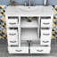 Meuble-lavabo simple 36 po avec plateau en céramique Nusrath