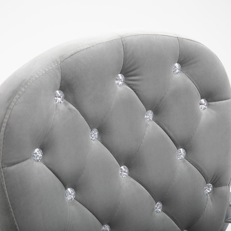 Office Chair, Light Grey, Silver