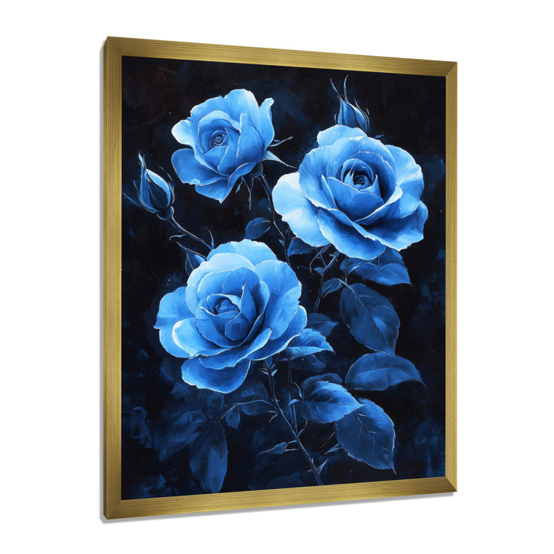 Chandley - impressions murales florales, H 40 po x l 30 po, Reproduction encadrée d'une seule photo, Doré