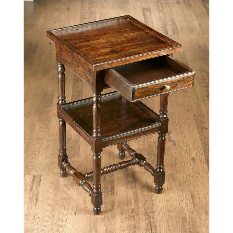 Imane End Table with Storage, Pecan